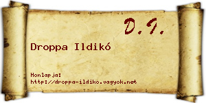 Droppa Ildikó névjegykártya