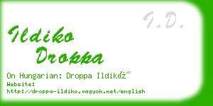 ildiko droppa business card